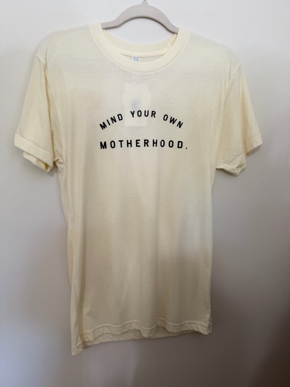 Mind Your Own Motherhood Graphic Tee - Pale Yellow